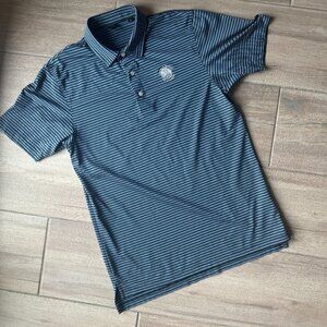Dunning Golf Men's Medium - Striped Pebble Beach Golf Links Polo